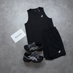ASICS CORE MEN'S VEST SHORT SET 'BLACK'