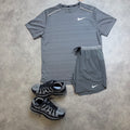 NIKE MILER 1.0 SHORT SET ‘GREY’