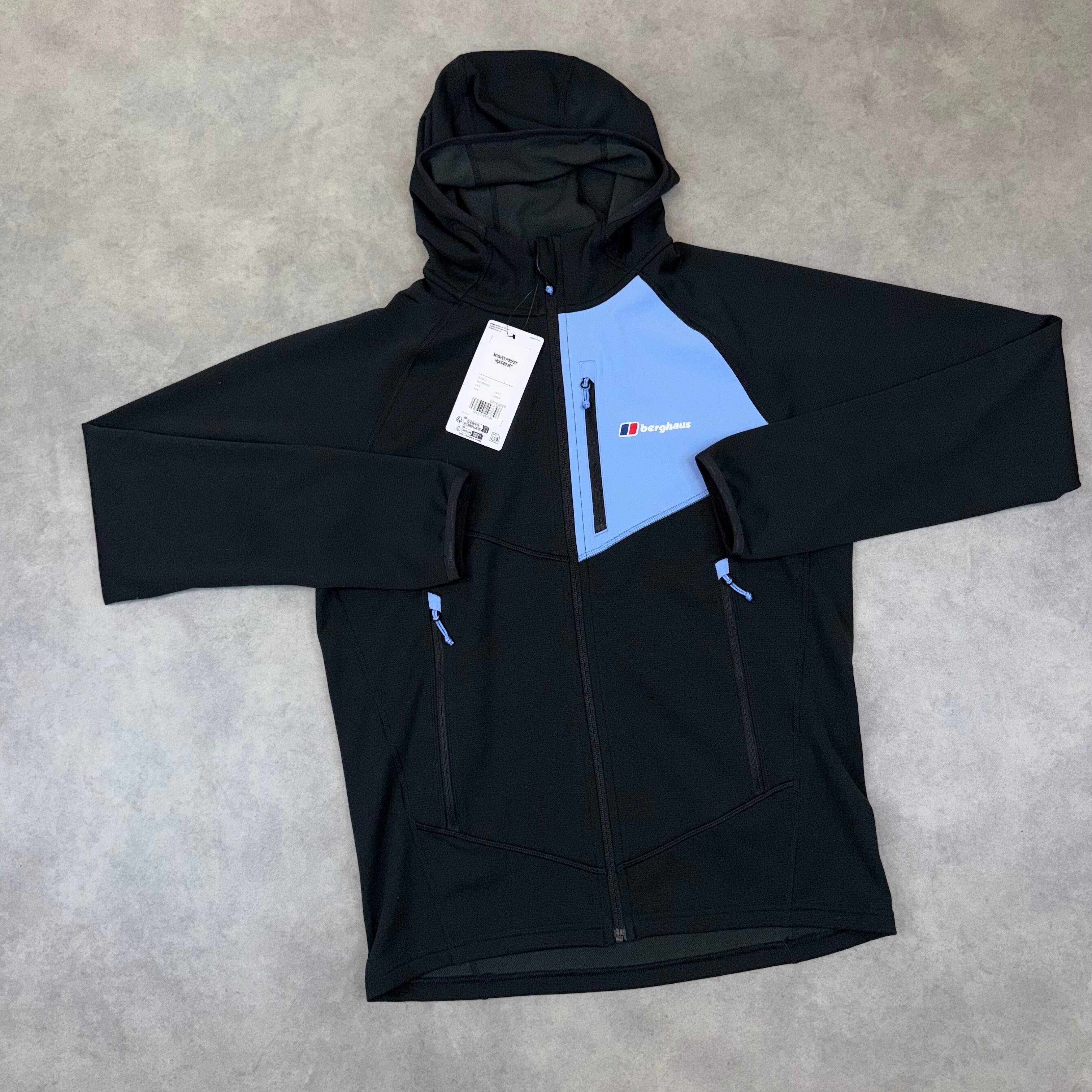 BERGHAUS PAVEY FULL ZIP HOODIE 'BLACK BLUE'