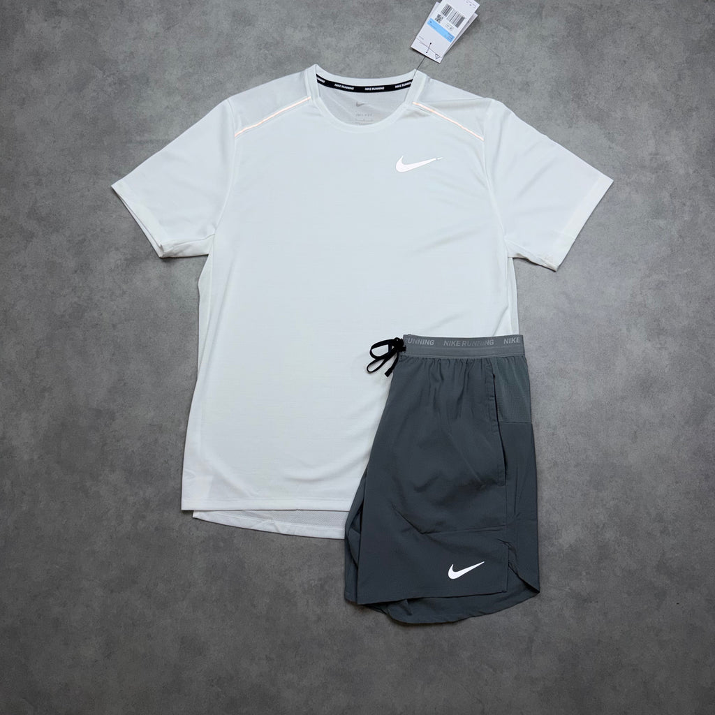 NIKE MILER 1.0 SHORT SET 'ICE WHITE'