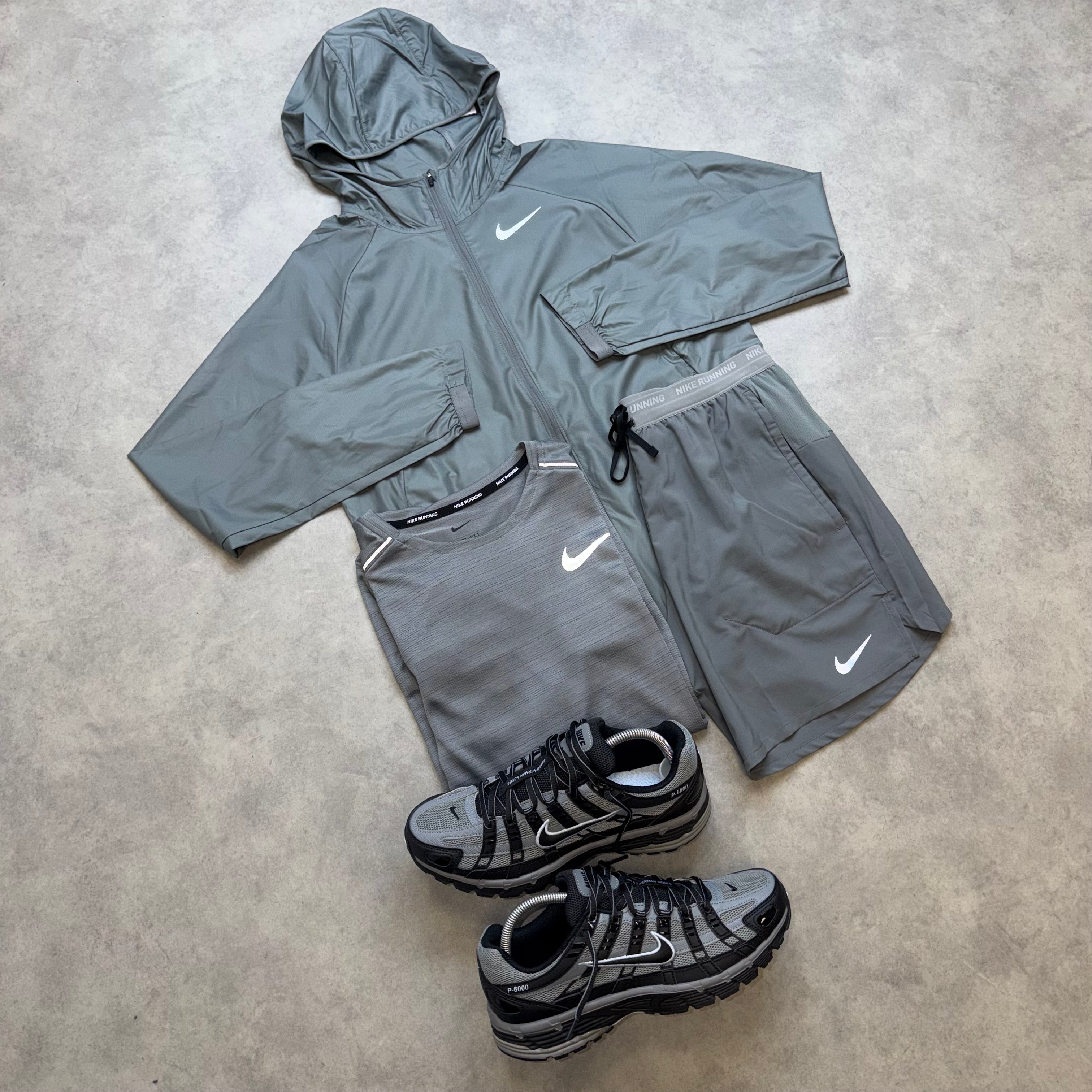 NIKE ESSENTIAL RUNNING JACKET 3 PIECE SET 'GREY'