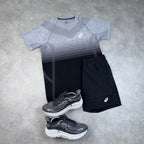 ASICS SEAMLESS SHORT SET 'BLACK GREY'