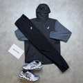 ASICS CORE TWO TONE TRACKSUIT 'BLACK GREY'