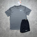NIKE MILER 1.0 SHORT SET ‘GREY, BLACK’