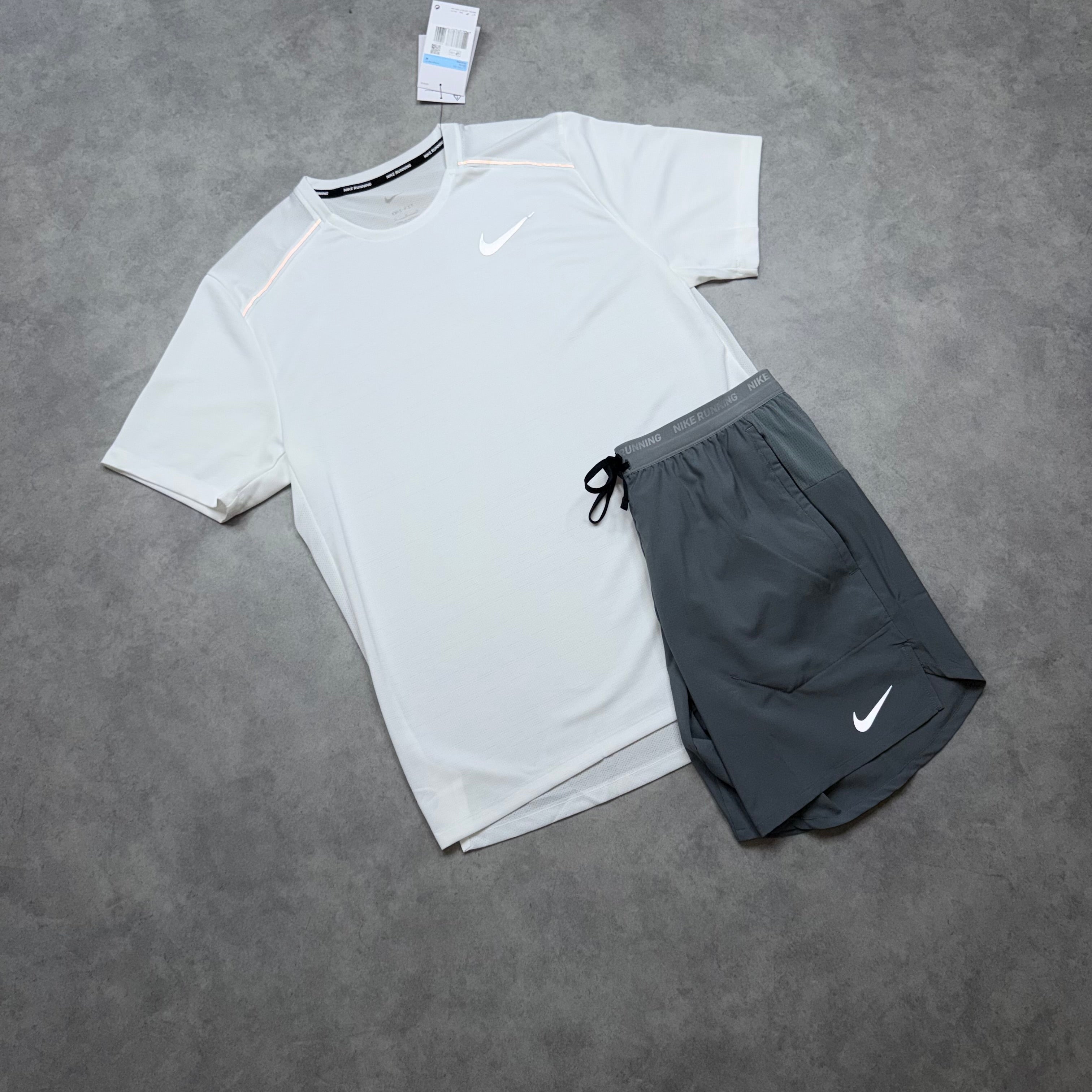 NIKE MILER 1.0 SHORT SET 'ICE WHITE'