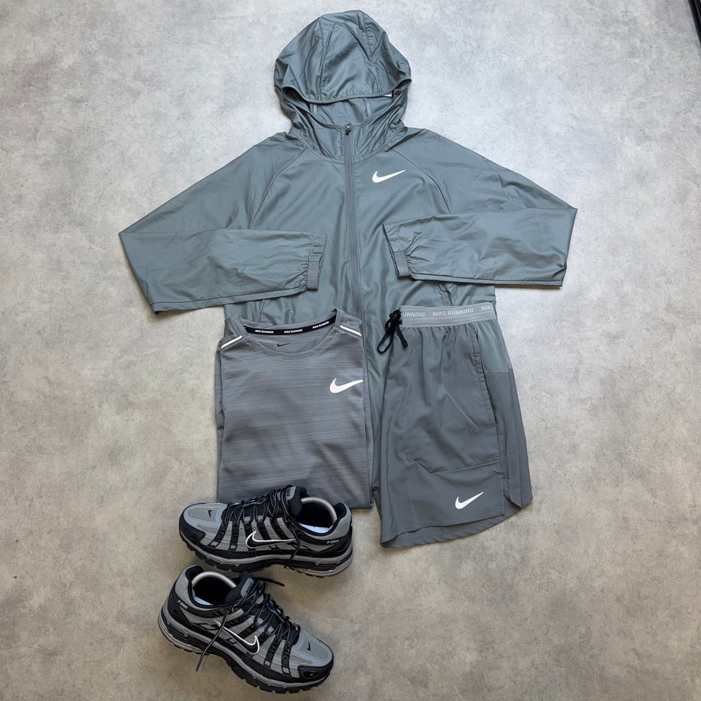 NIKE ESSENTIAL RUNNING JACKET 3 PIECE SET 'GREY'