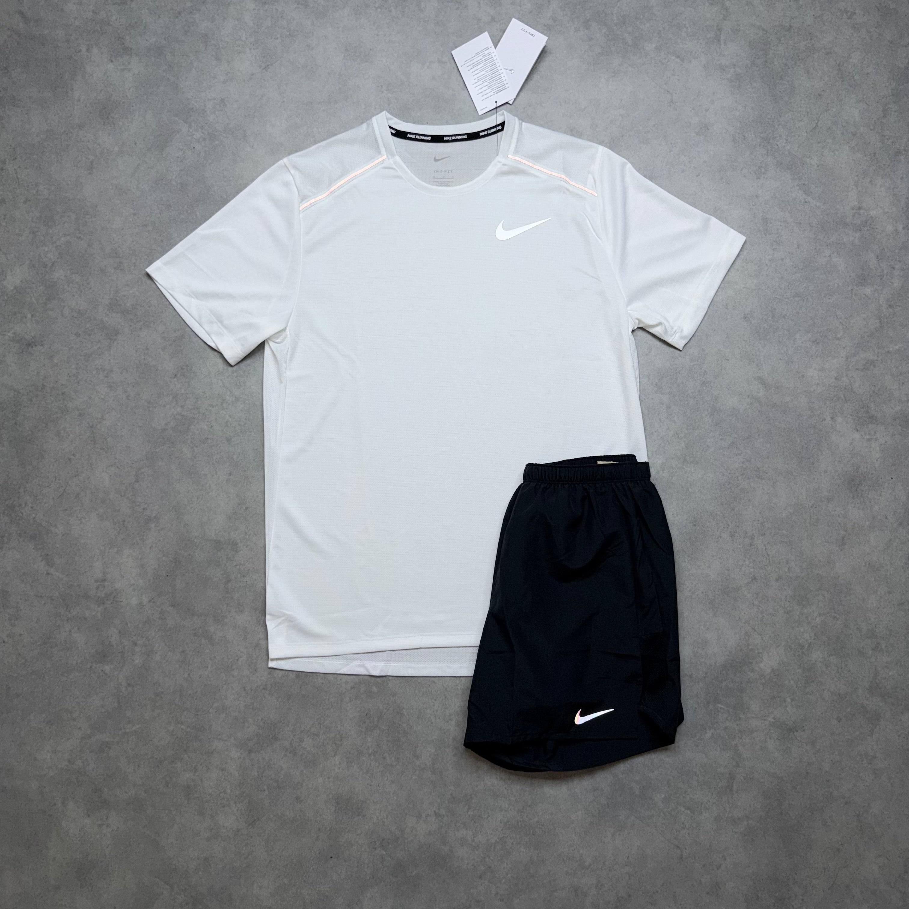 NIKE MILER 1.0 SHORT SET 'ICE WHITE'