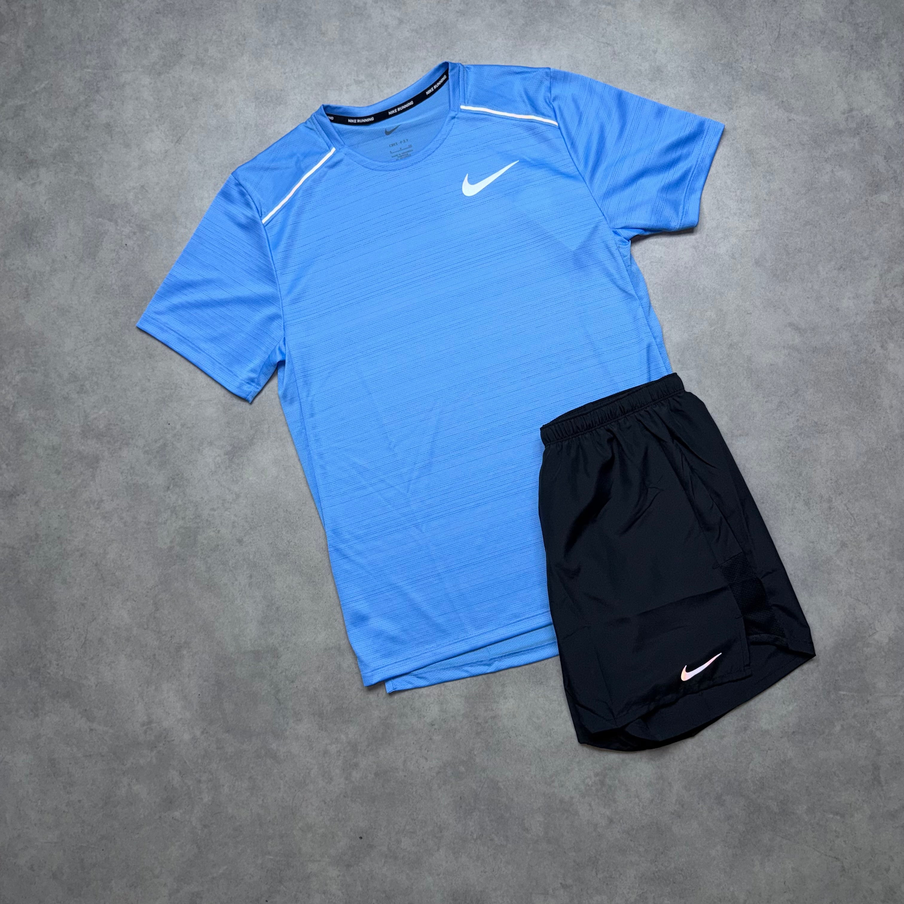 NIKE MILER 1.0 SHORT SET 'AQUA BLUE'