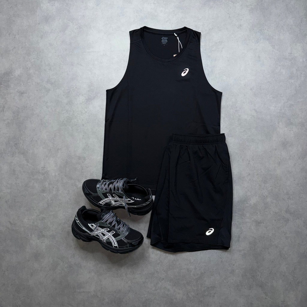 ASICS CORE MEN'S VEST SHORT SET 'BLACK'