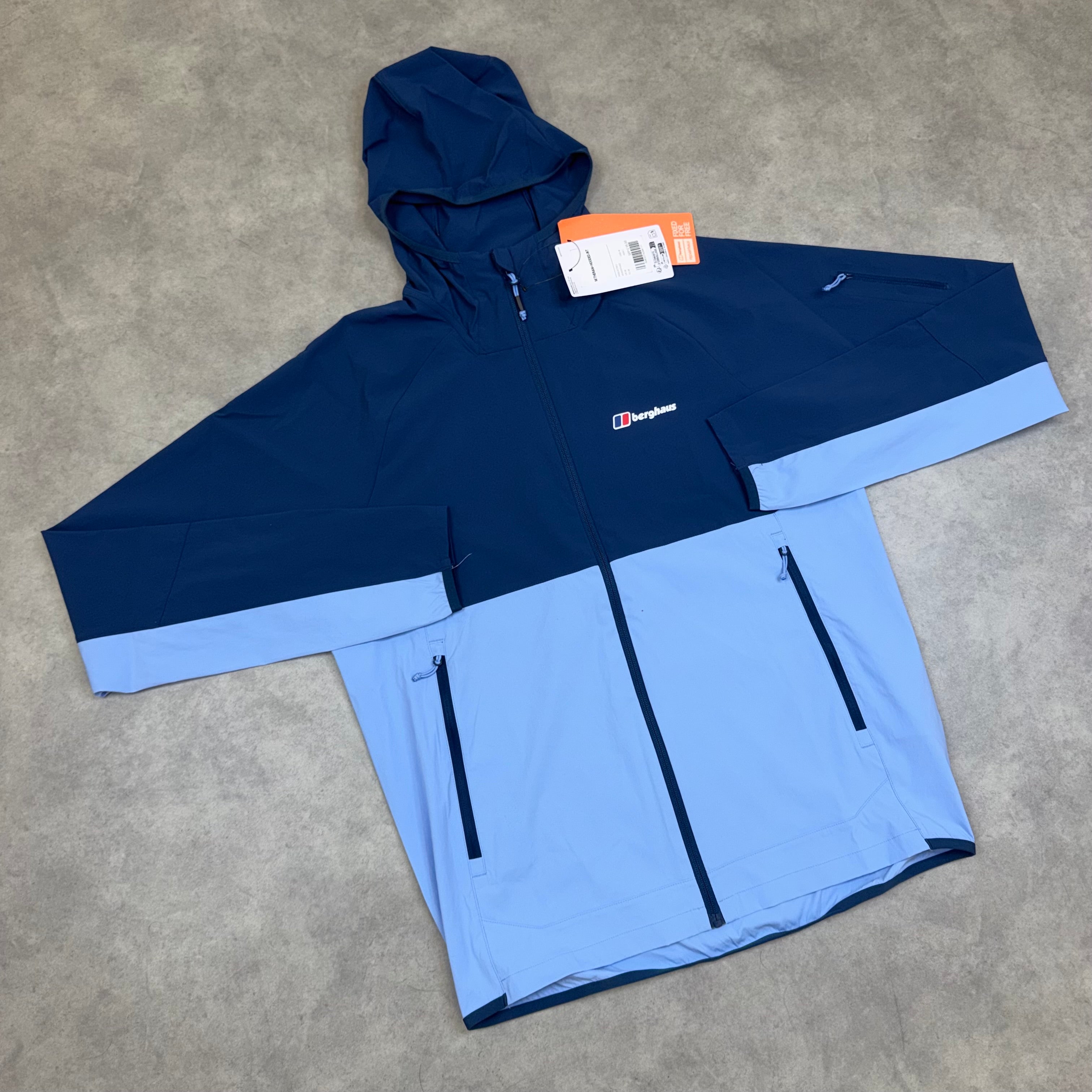 BERGHAUS THERAN PLUS FULL ZIP HOODIE 'NAVY BLUE'