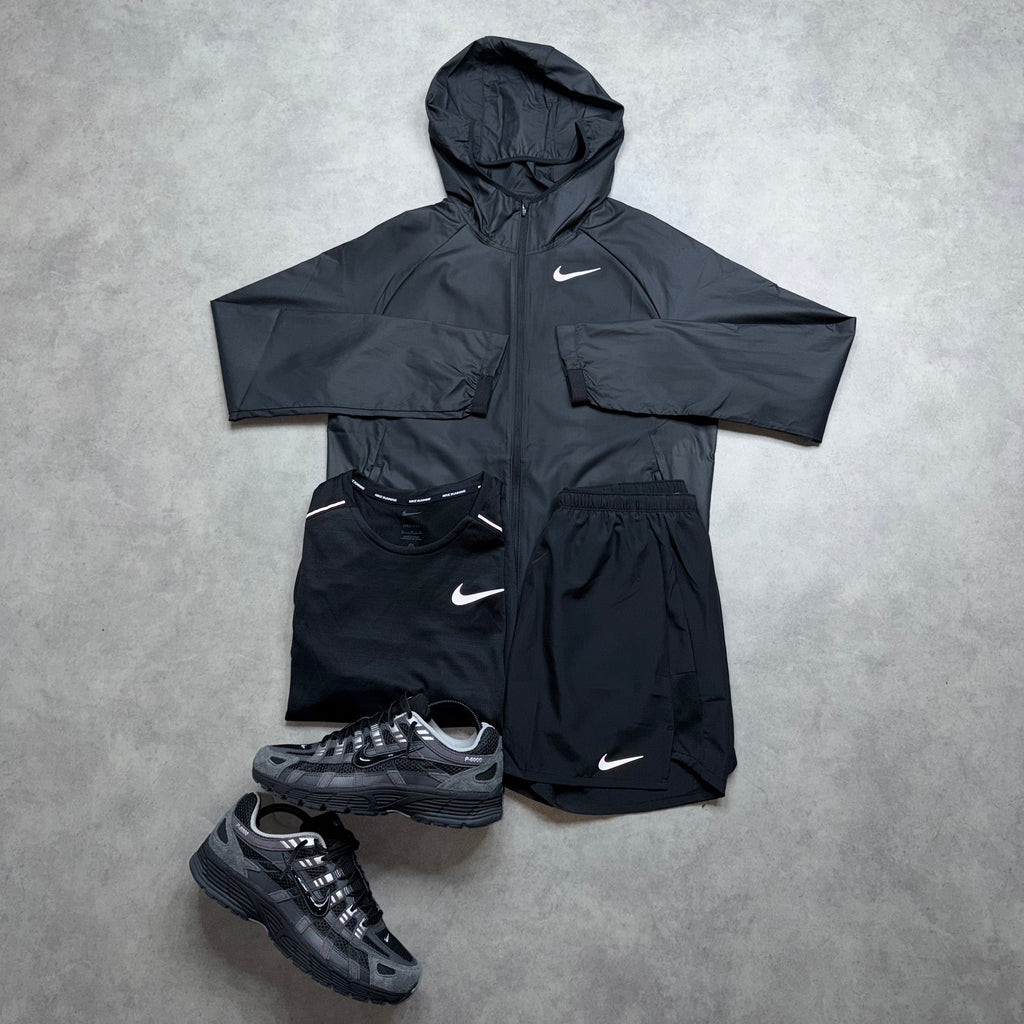 NIKE ESSENTIAL RUNNING JACKET 3 PIECE SET 'BLACK'