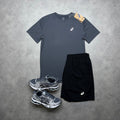ASICS CORE SHORT SET 'GREY BLACK'