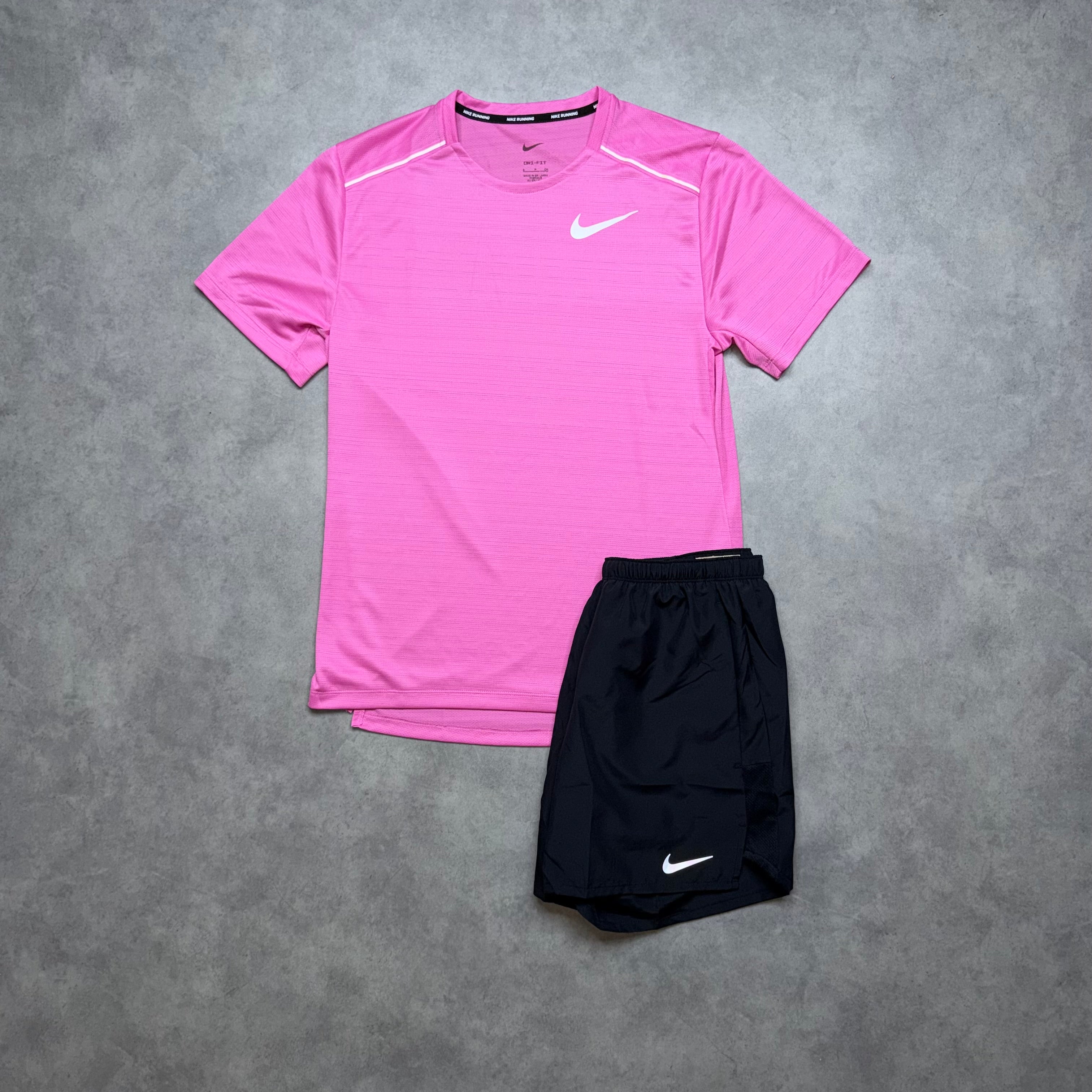 NIKE MILER 1.0 SHORT SET ‘PINK FUSCHIA’