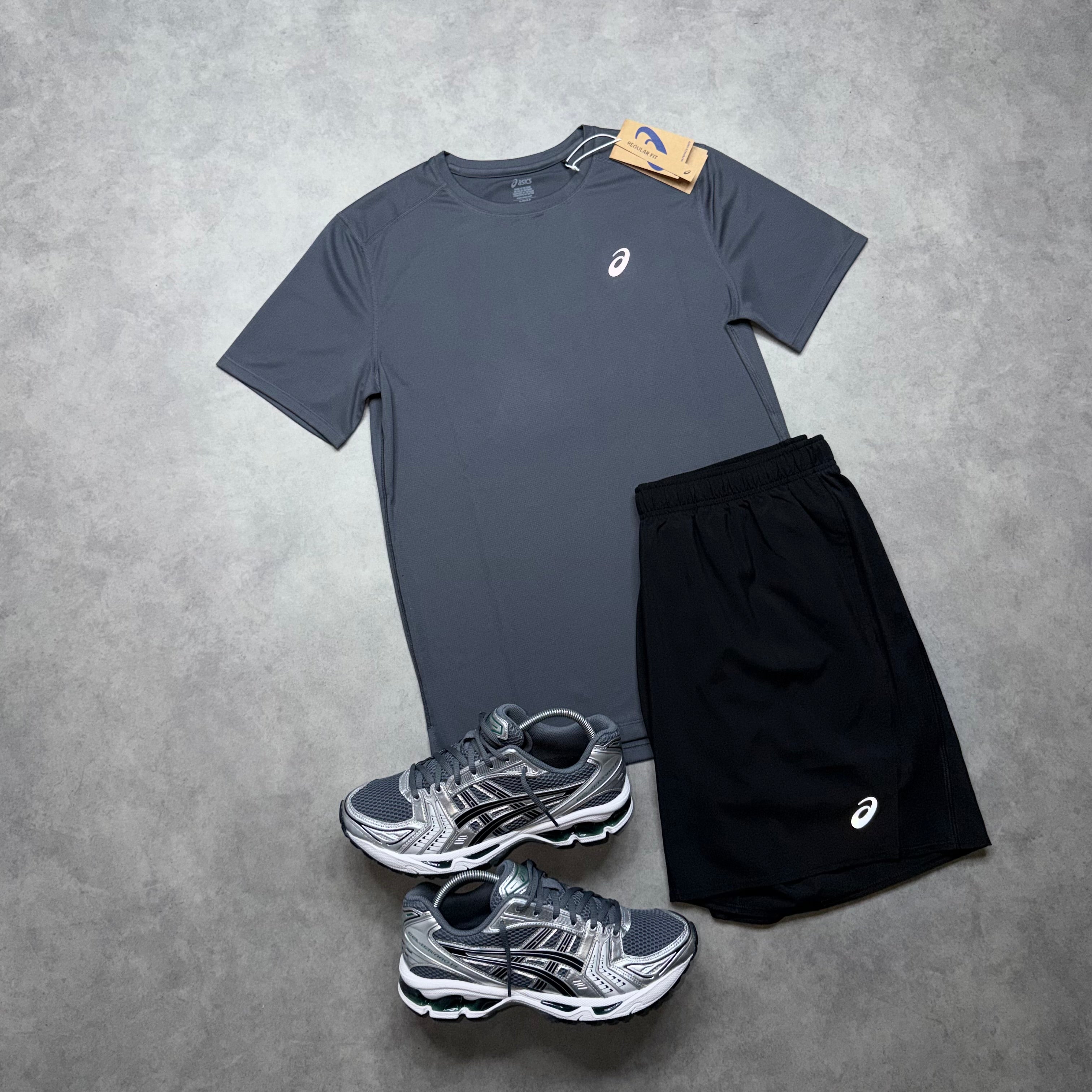 ASICS CORE SHORT SET 'GREY BLACK'