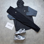 ASICS CORE TWO TONE TRACKSUIT 'BLACK GREY'