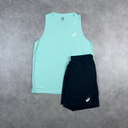 ASICS CORE MEN'S VEST SHORT SET 'OASIS GREEN'