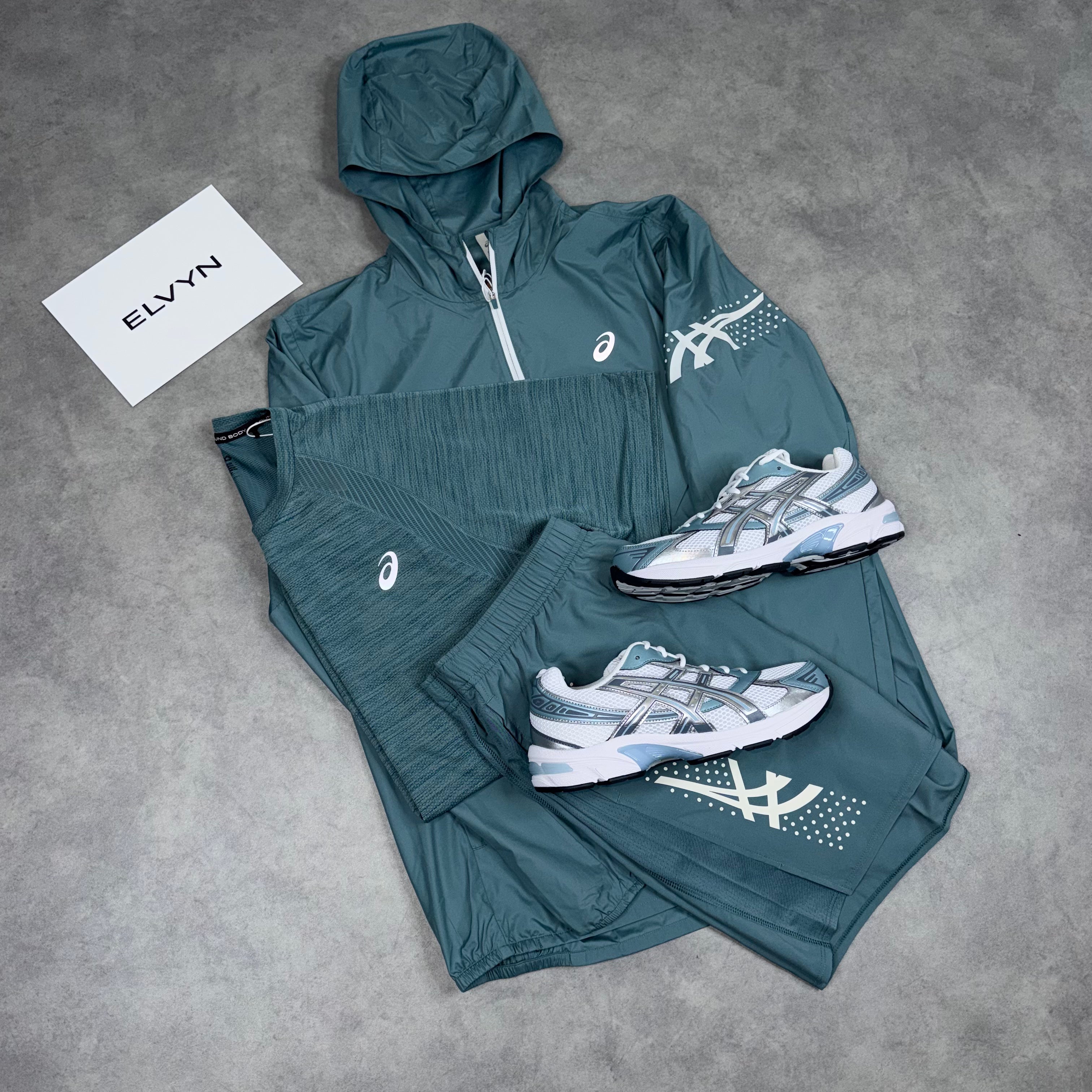 ASICS ICON 3 PIECE SHORT SET 'TEAL'