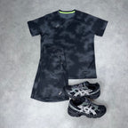 ASICS DISTORTED SHORT SET 'BLACK'
