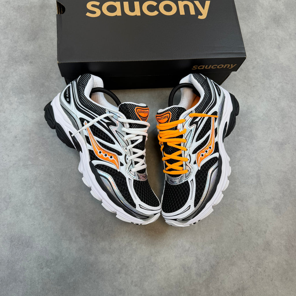 SAUCONY PROGRID OMNI 9 SPEED SHADES 'WHITE BLACK ORANGE'