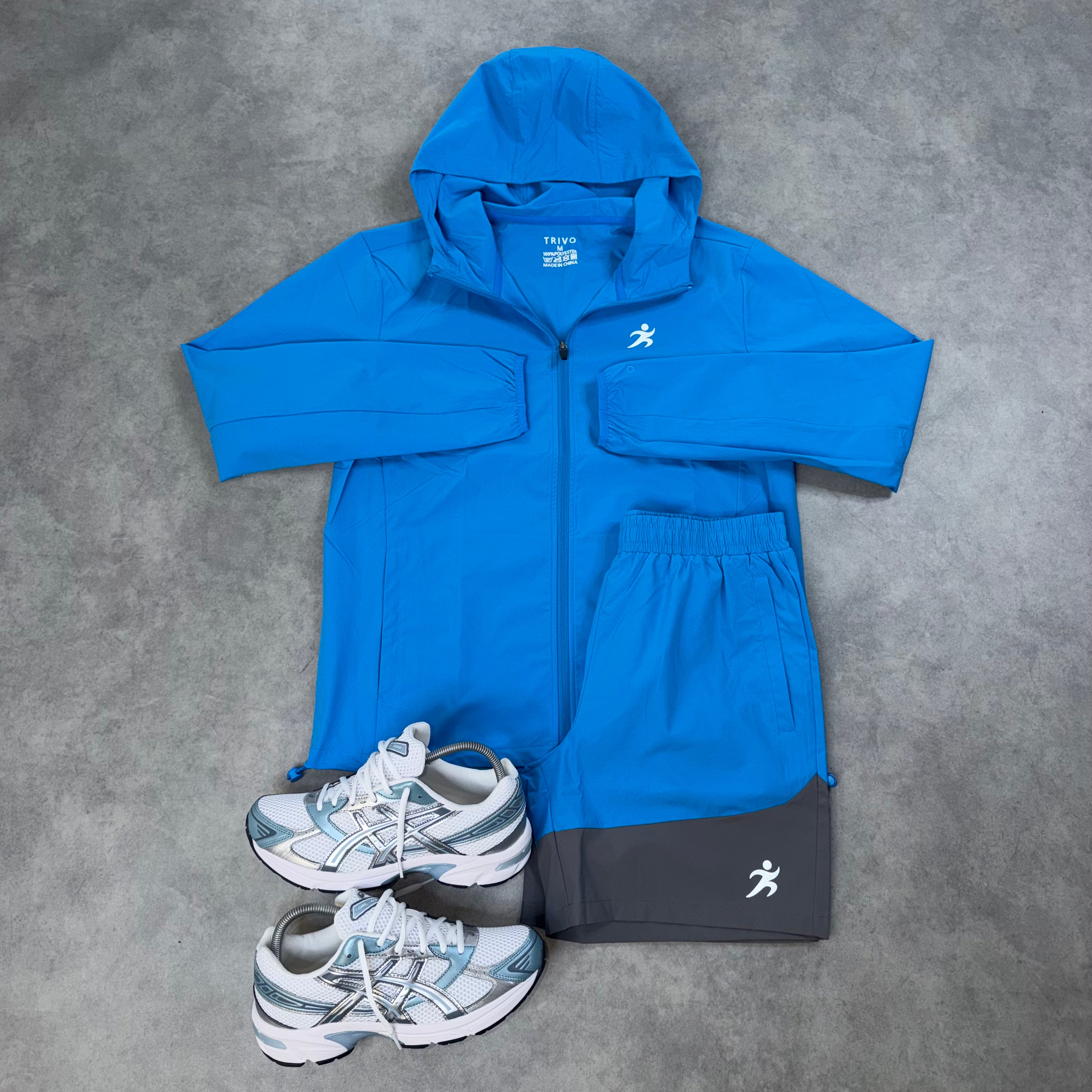 TRIVO CORE WINDRUNNER SHORT SET 'AZURE BLUE'
