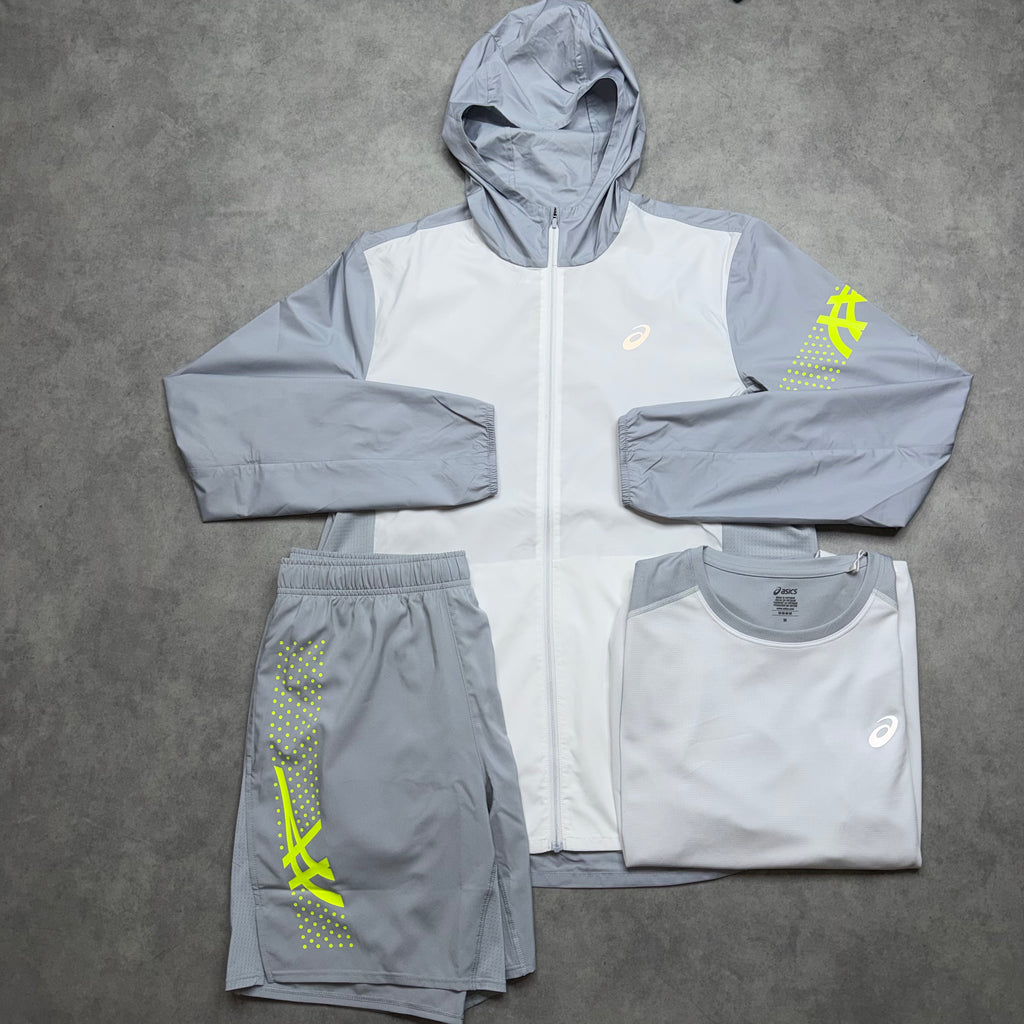 ASICS ICON 3 PIECE JACKET SET 'PIEDMONT GREY'